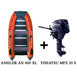 Лодка ПВХ ANGLER AN 400 XL + 4х-тактный лодочный мотор TOHATSU MFS 20 S